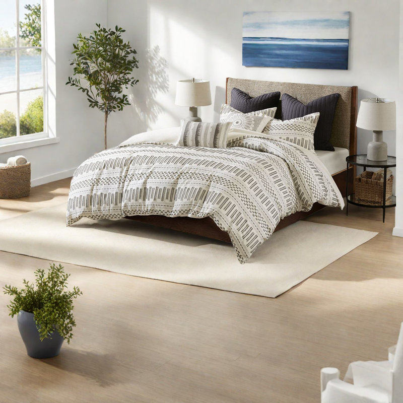 Ensembles de literie confortables en jacquard de coton, style maison de campagne pour la maison