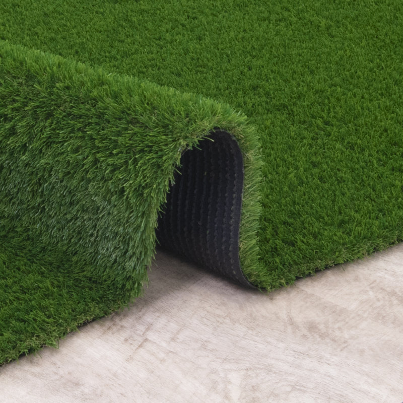 Green 6' x 9' Synthetic Tufted Washable Area Rug