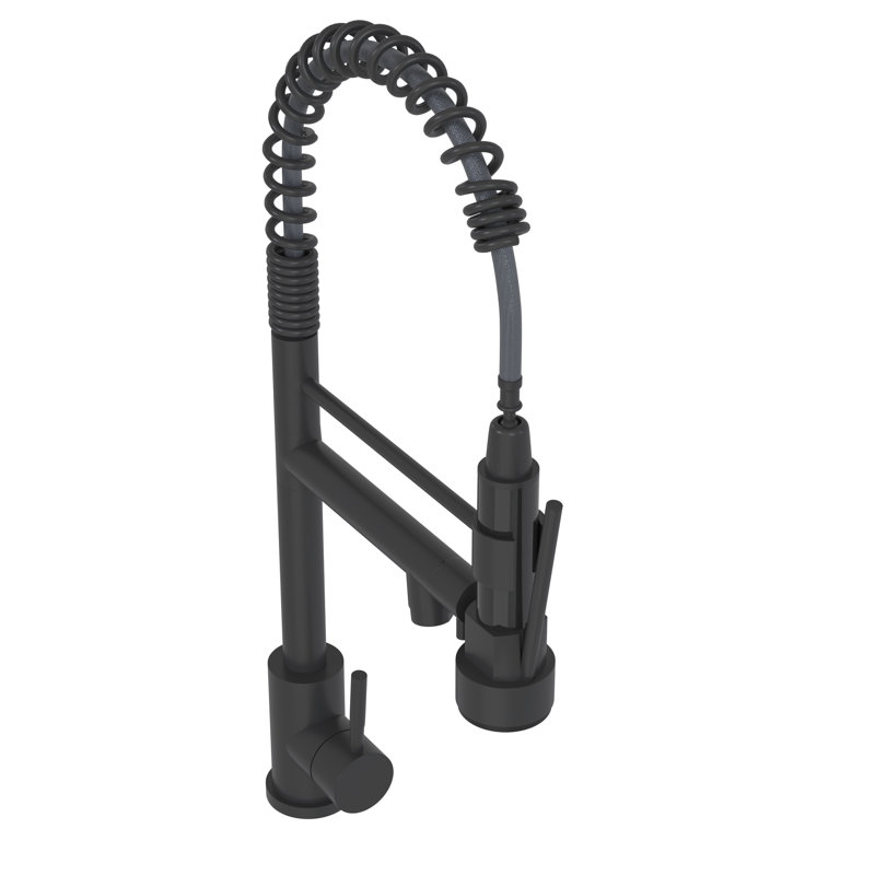 19" Matt Black Kitchen Faucet With Modern Look - Stainless Steel 304, Ideal For Home Bathrooms 304 Construction, Design Kitchens