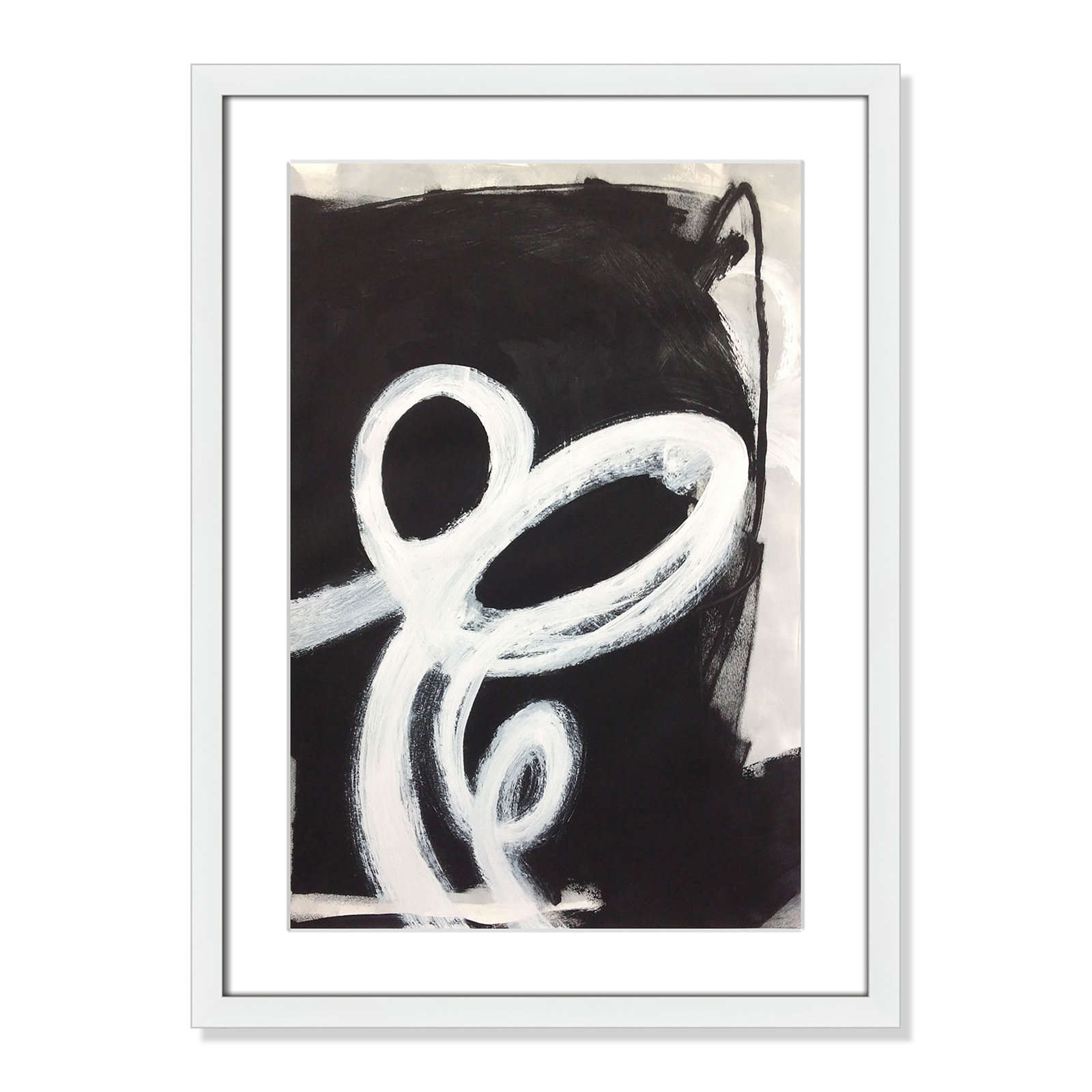 Ansonia Swirly Swirls II Print by , White Single Picture Frame, Yes, 23" H x 17" W x 1.25" D