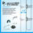 Trampoline Safety Enclosure Set including Trampoline Net, 6 Trampoline Poles (with 6 pole caps) Trampoline Pole Foam Sleeves - Fits 12ft Round Trampoline Frame - Installs Inside the Frame