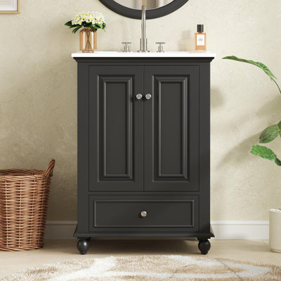 Meuble-lavabo 24 po avec lavabo en céramique