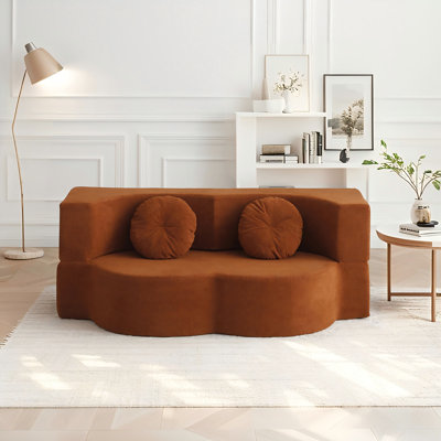 Canapé-lit 2 en 1 pliant, lit simple sans assemblage avec coussin