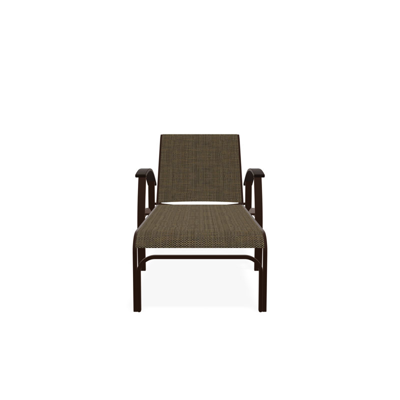 Chaise longue à quatre positions avec accoudoirs Belle Isle, Beacon taupe Sunbrella®, Kona