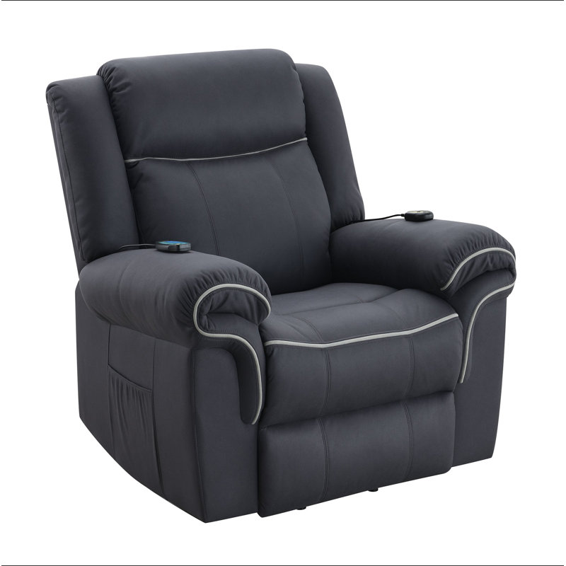 Fauteuil inclinable électrique en microfibre Domana