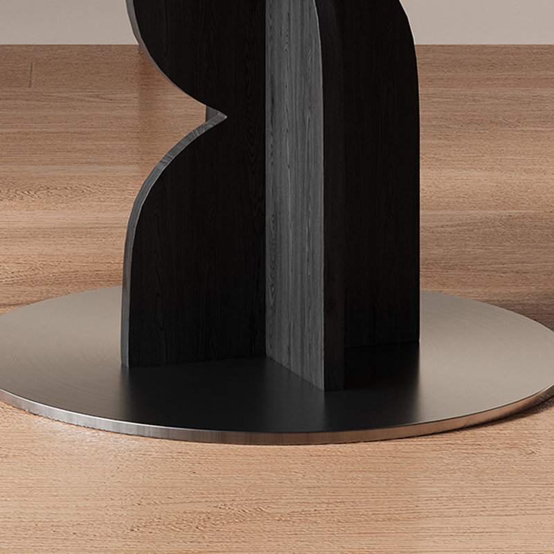 Table ronde durable, créative et multifonctionnelle, H 29,52 po x L 43,3 po x l 43,3 po, Brun