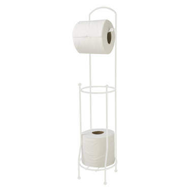 SunnyPoint Classic Free Standing Toilet Tissue Paper Roll Holder Stand;  Chrome
