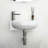16X11 Inch Stain White Ceramic Wall Mount Bathroom Sink, Single Faucet Hole, Acid , Smooth Surface, Low Water Absorption, Modern Appearance Resistance, Decor