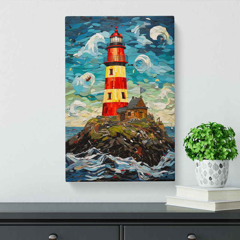 Lighthouse Dadaism No.2 - Wrapped Canvas, 50cm H x 35cm W x 3cm D