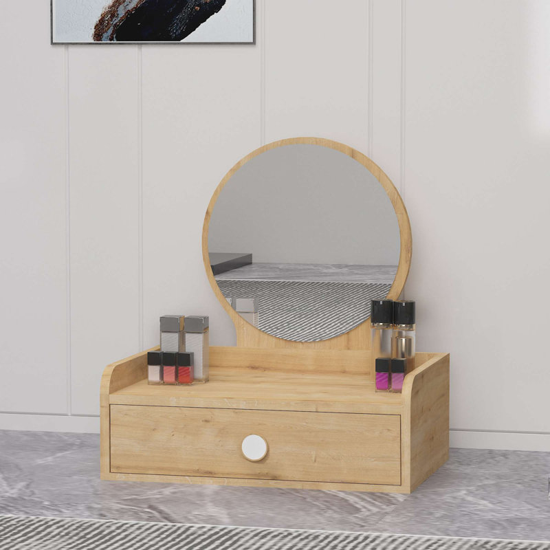 Make-up table, Beige, White