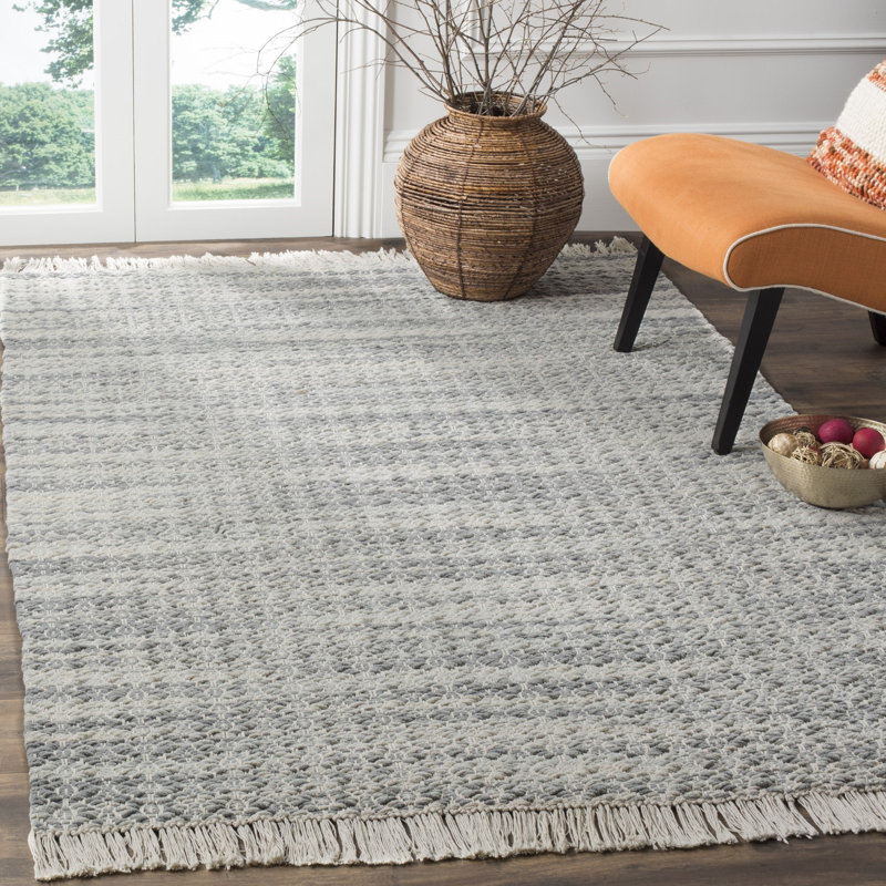 Tapis en coton tissé à plat Waimes, Rectangle 8 pi x 10 pi
