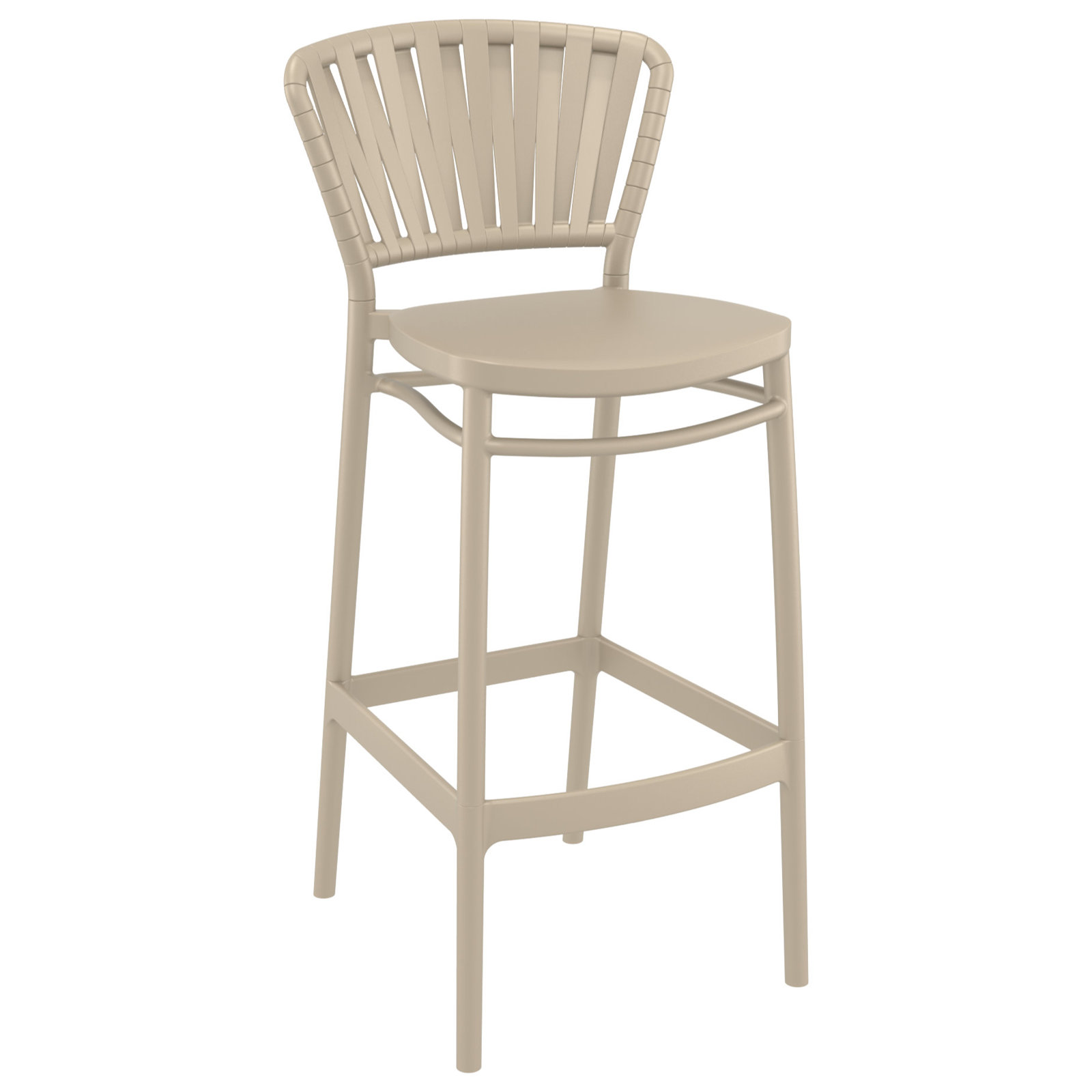 Newport Outdoor Barstool, 29.5", Taupe