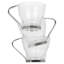 80ml Glass Espresso Cups w/ Metal Handle Clear Stackable Coffee Drinkware-1442828462