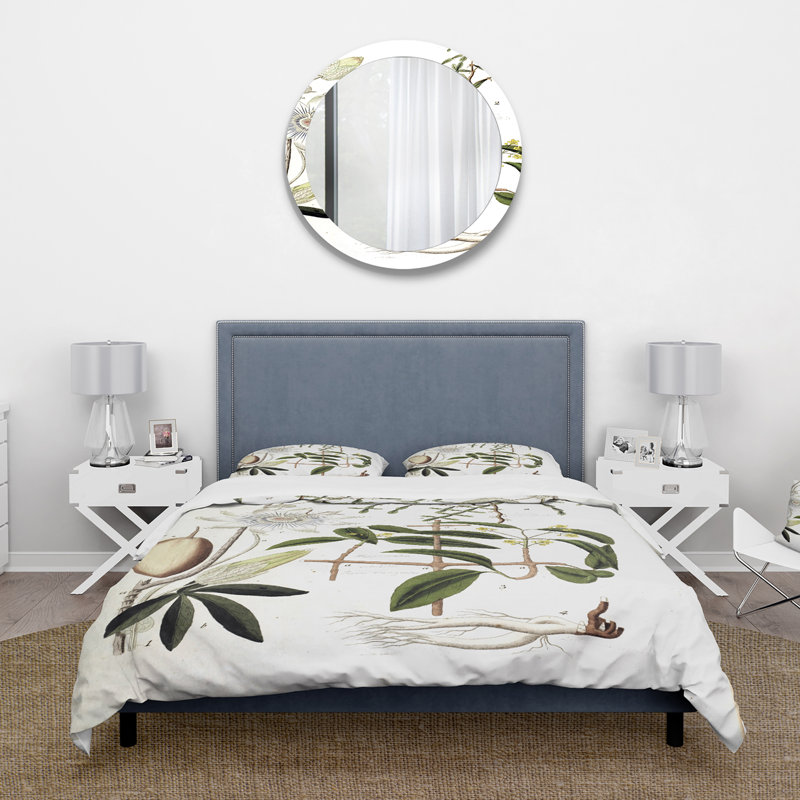 Vintage Plant Life IV - Ensemble de housse de couette Farmhouse - Microfibre de polyester