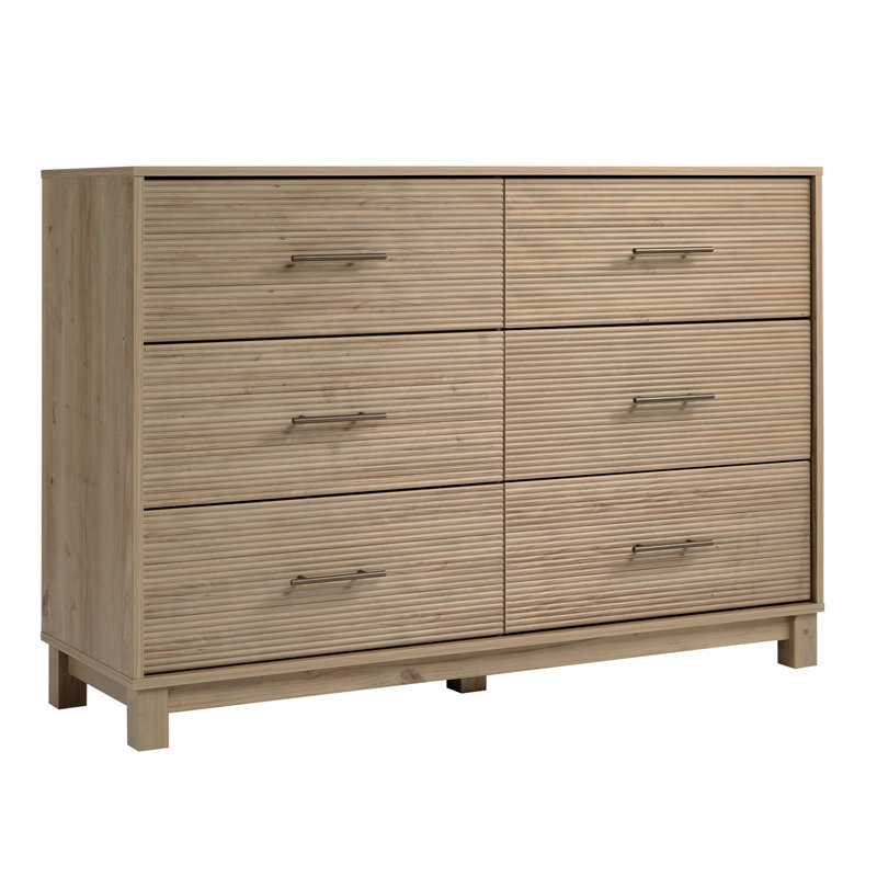 6 - Drawer Dresser & Chest Wide Chest of Drawers Storage Organizer Unit Bedroom Dresser  Commode