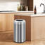 Stainless Steel Open Kitchen Trash Can - 189.3L
