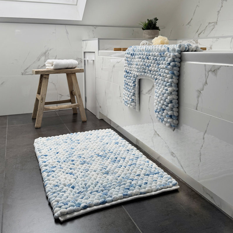 Rumia Non-Slip Contour Mat, Blue