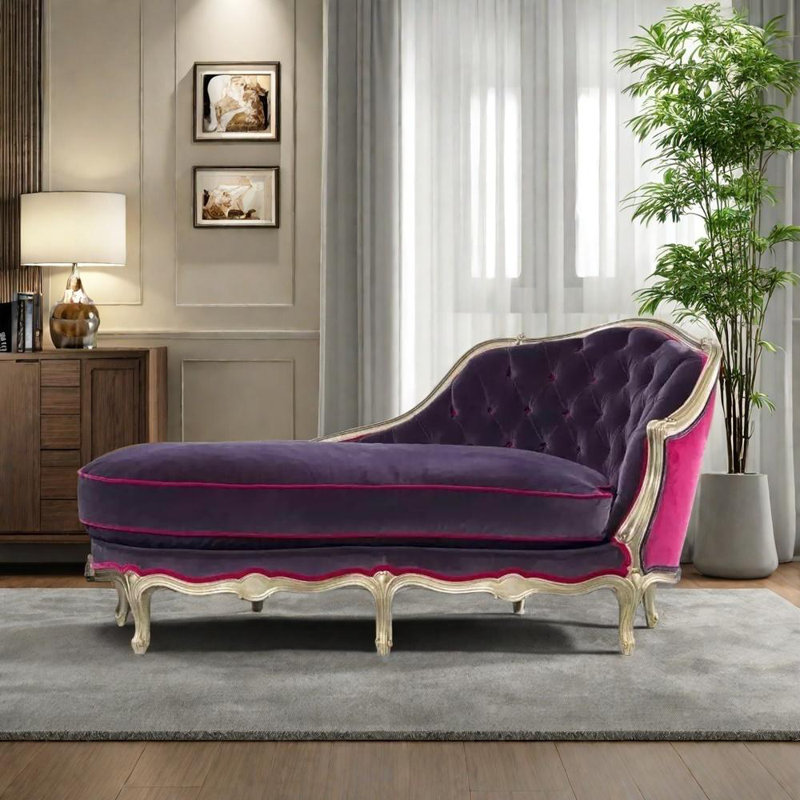 Chaise moderne élégante et confortable, Mauve, Orienté à droite