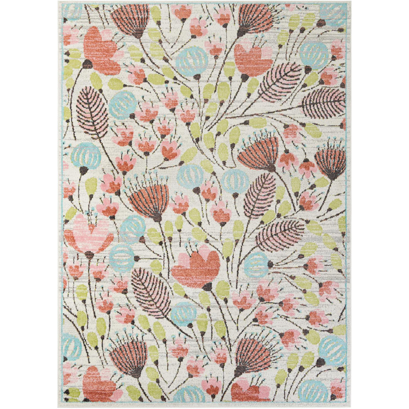 Whimsy Kids Wildflowers Rug, Rectangle 7'10" x 11'