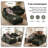 Upholstered Chaise Lounge Chairs Corduroy Double Chaise Sofa With Console USB Ports and 2 Cup Holders-854619158