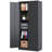 72"H Metal Garage Storage Cabinet, Tool Steel Locking Cabinet With Doors And 4 Shelves, Tall Cabinets For Garage Storage Systems Lockable File Cabinet For Home Office, Classroom/Pantry