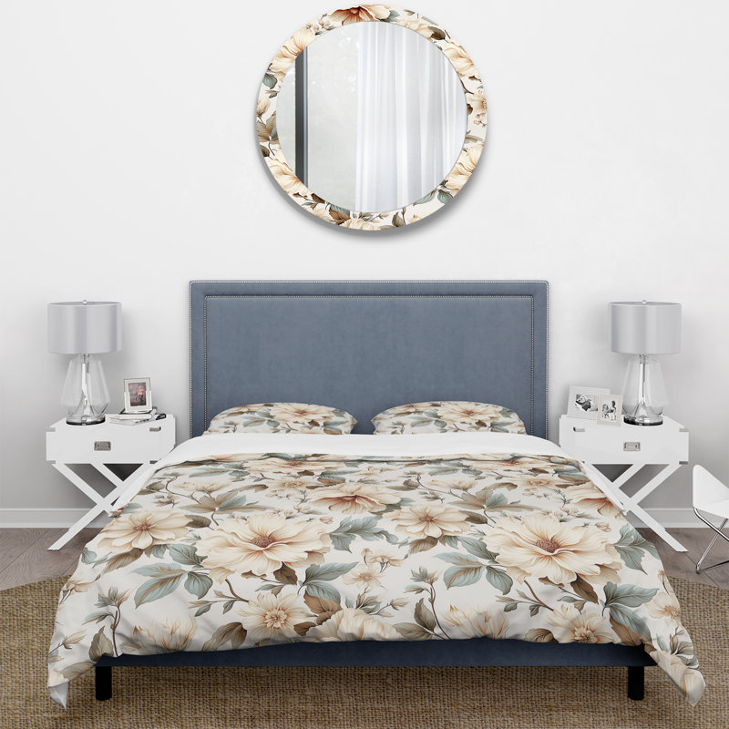 Literie Vintage Florals III, Housse de couette simple + 1 taie décorative stan