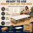 Bridgepointe 14-Inch Folding Bed with 3-Inch Luxurious Memory Foam Mattress & Strong and Sturdy Metal Frame