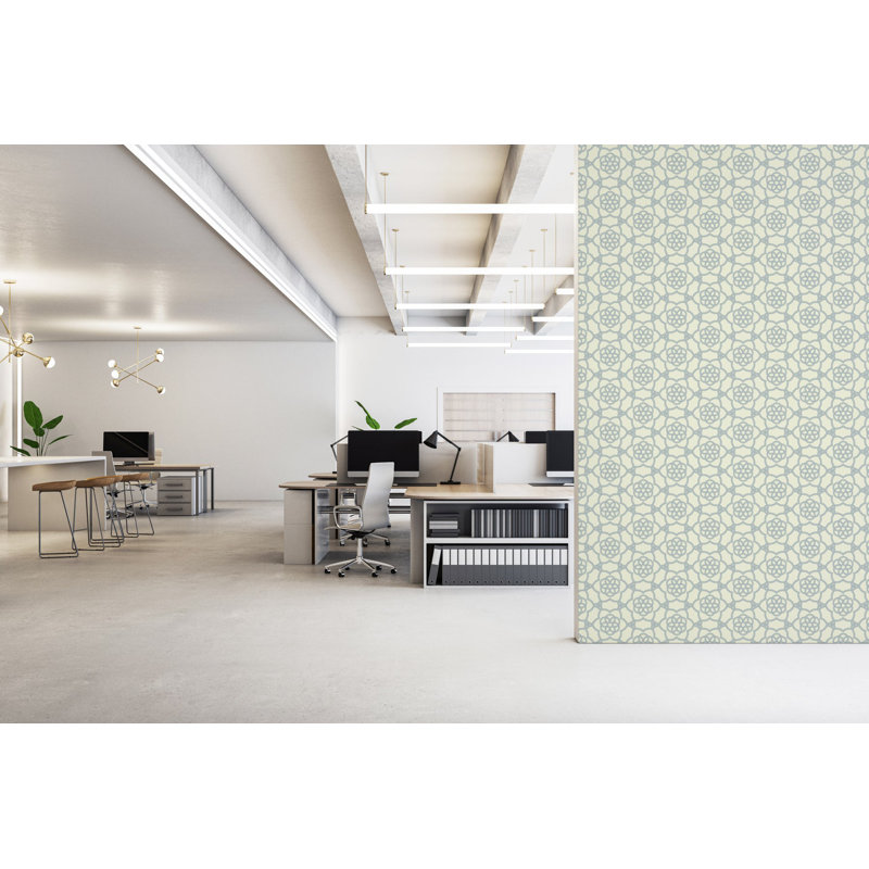 Floret Lattice - Wallpaper, Pale Blue, Peel & Stick, Self-Adhesive