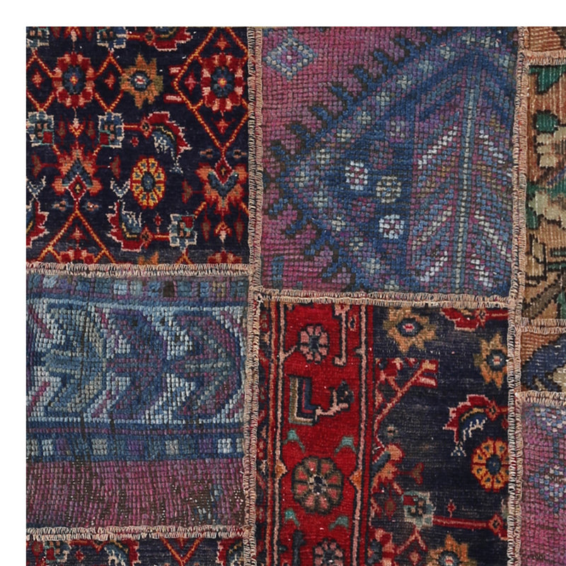 One-of-a-Kind 3'9 X 6' Wool Area Rug in Red/Blue/Brown