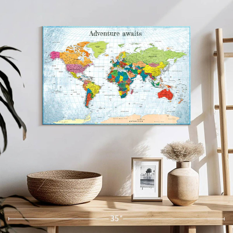 «Adventure Awaits III», punaise du monde Amrico, H 16 po x l 24 po