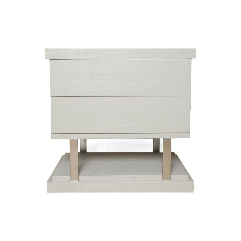 Wallace 71cm W Solid Wood Bedside Table