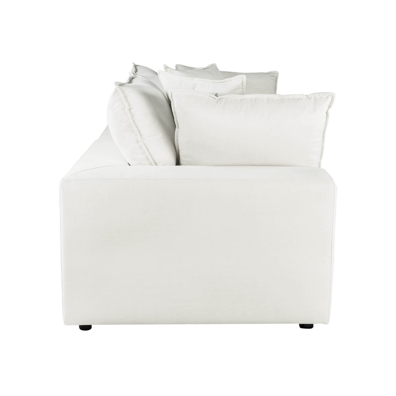 Ellaria 80" 2 - Piece Modular Loveseat , White Polyester Blend
