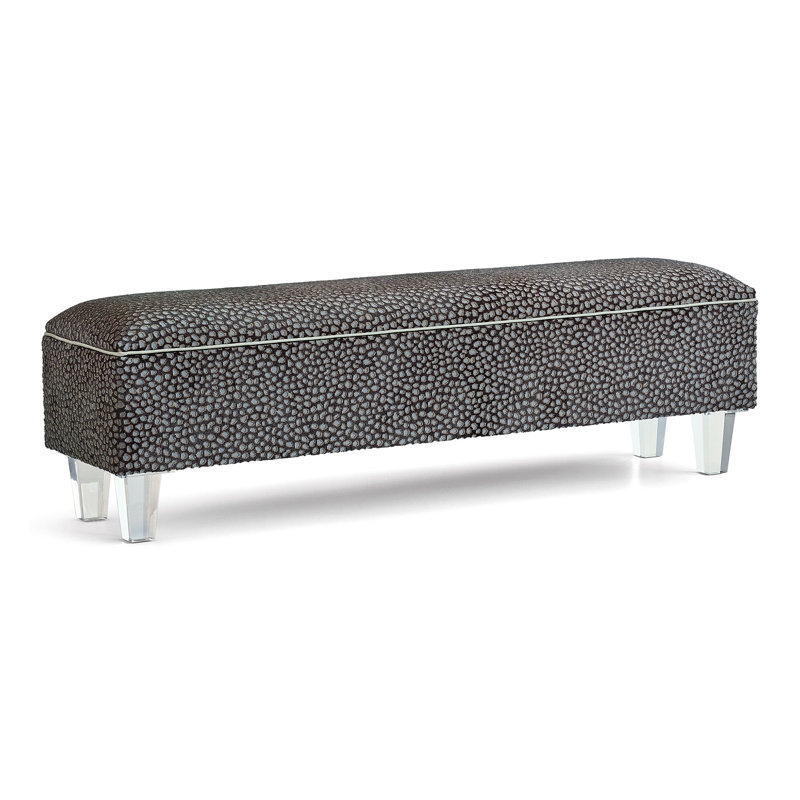 Banc de rangement pour la chambre Esmeralda, 16" H x 60" W x 18" D