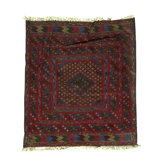 Hand-Knotted High-Quality Red/Blue/Brown Area Rug