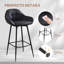 Upholstered Counter Stool with Metal Frame-2018557187