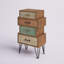 Commode décorative en bois 4 tiroirs Cayden H 33,5 "