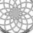 26" Silver Aluminum Open Lattice Round Top End Table