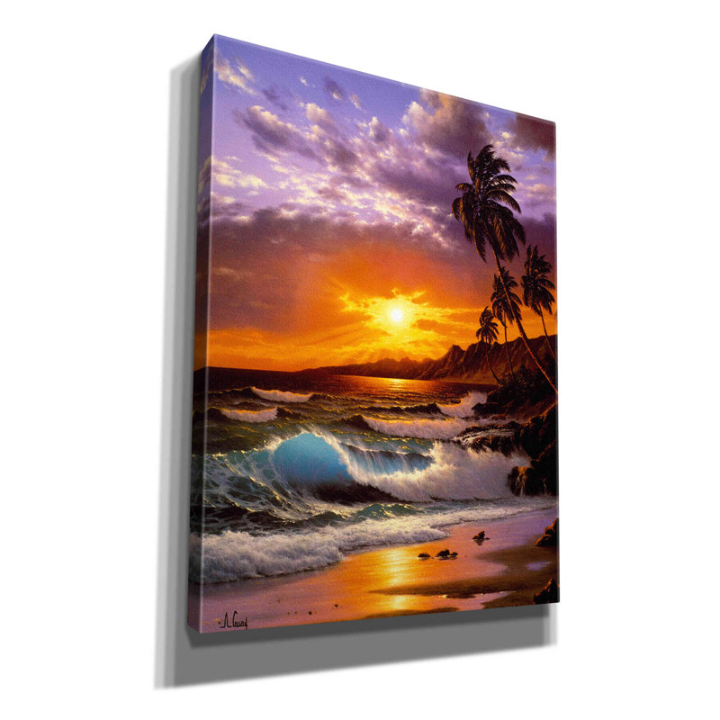 «Sunset Glow» par Anthony Casay - reproduction d'art sur toile tendue, L 12 po x H 16 po