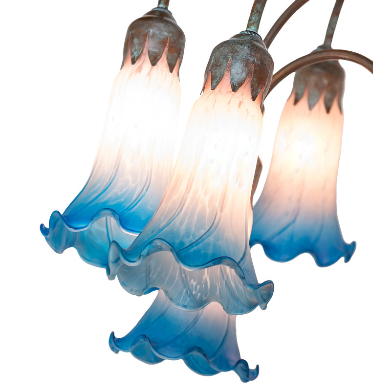 Meyda Tiffany & Stained Glass Tree Floor Lamp, Pink/Blue