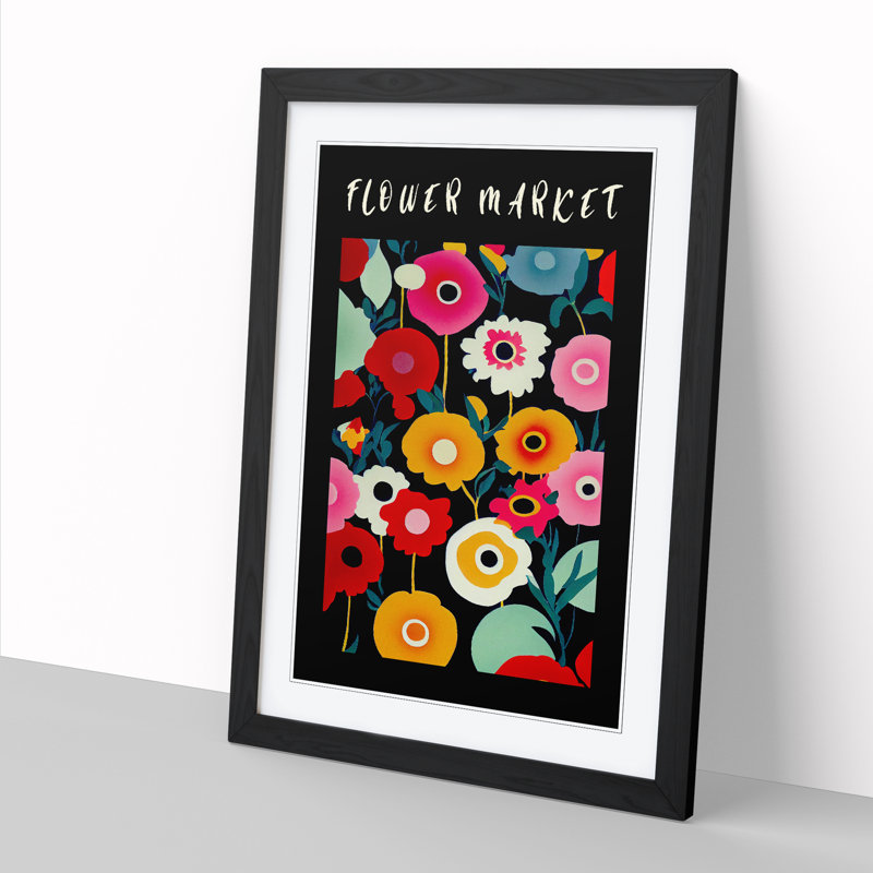 Flower Market Exhibition Design No.1 1 Piece Single Picture Frame Wall Art, 64cm H x 46cm W x 2cm D