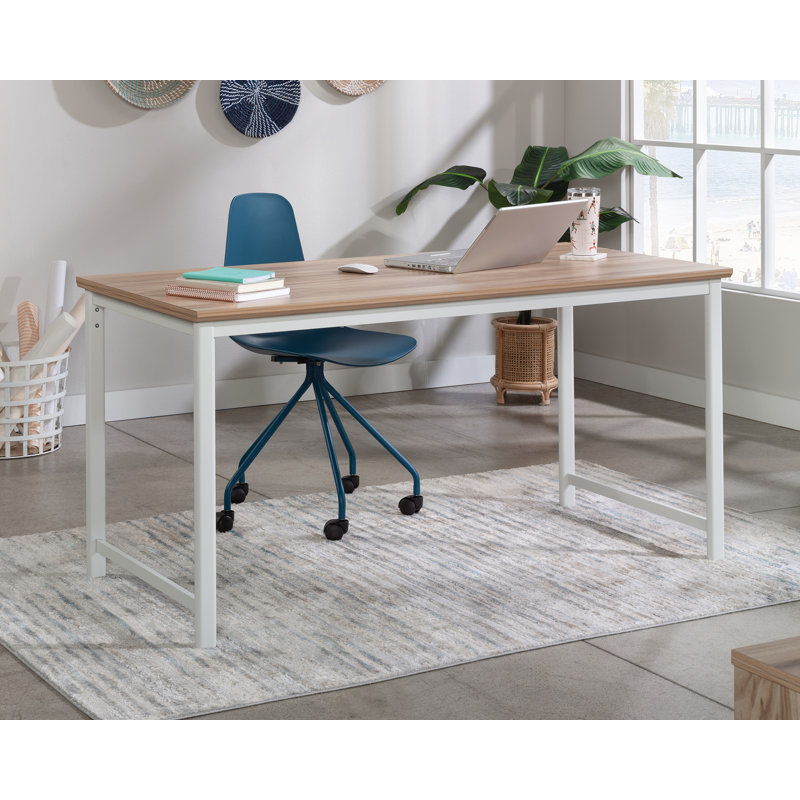Bergen Circle Table Desk, 29.56" H x 59.06" W x 29.53" D
