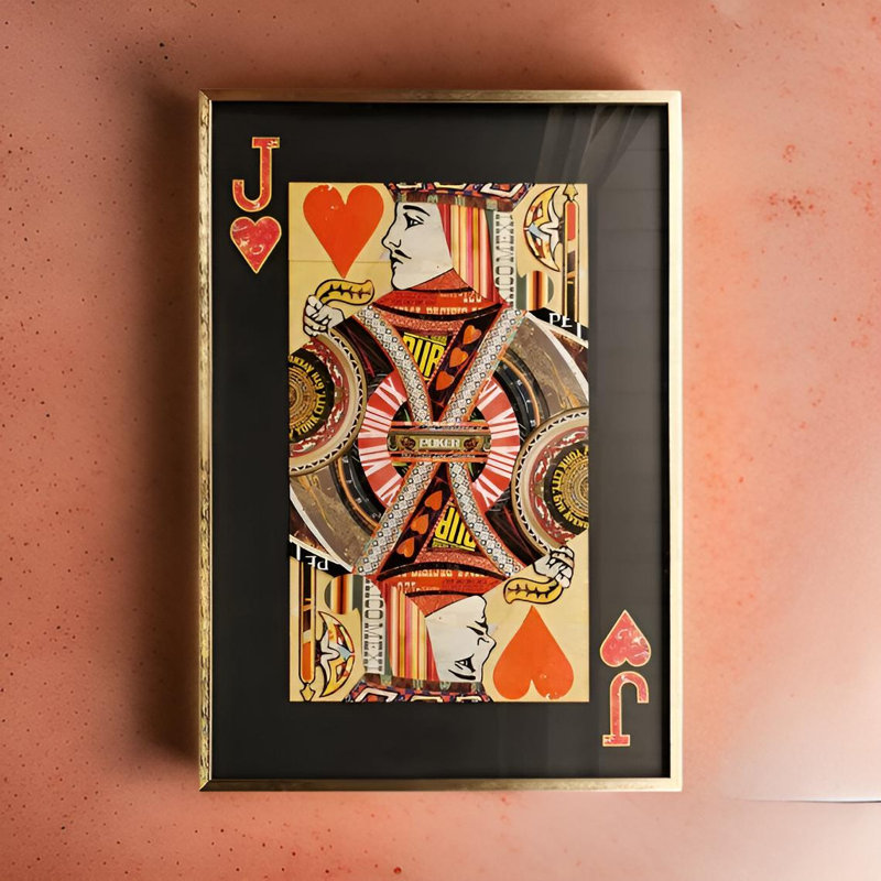 Carte à jouer Jack of Red Heart With Black