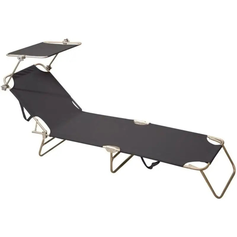Outdoor Lounge Chair, Black