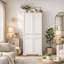  Armoire de cuisine autoportante 71 po Nahid avec 4 portes, 1 tiroir et tablettes réglables H ， Conception anti-basculement-1193014563
