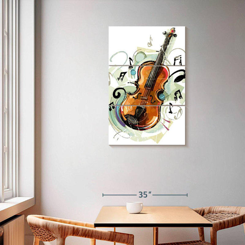 Cartoon Violin, H 57 po x l 36 po