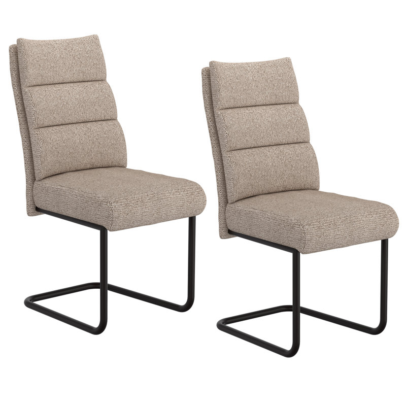 Chaise de salle à manger rembourrée Byford, Beige
