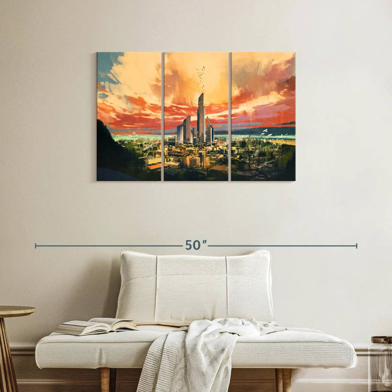 Future City, 24" H x 38" W