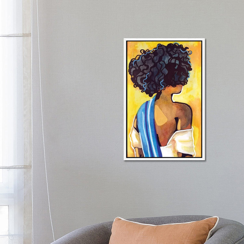 Silk - Print on Canvas, 66.04 cm H x 45.72 cm W, White Framed