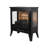 Three-sided Freestanding Electric Fireplace Stove Heater with Realistic 3D Flame Effect and Remote Control