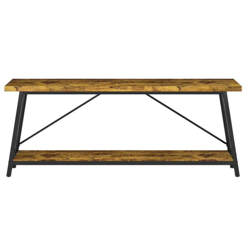 70.9" Extra Long Sofa Table Behind Couch, Industrial Entry Console Table For Hallway, Entryway & Living Room, Rustic Brown